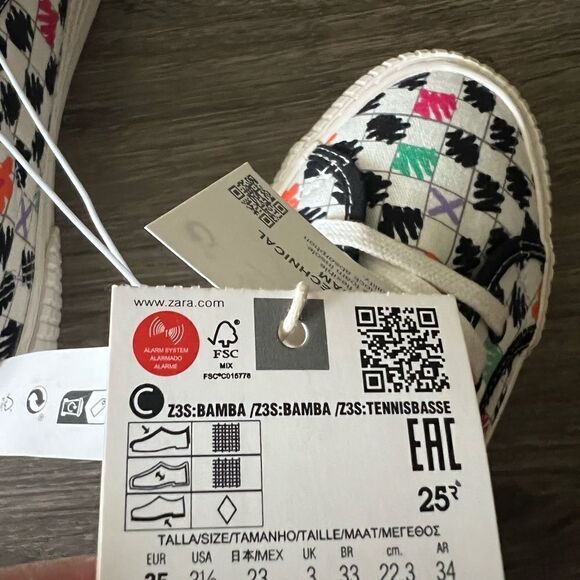 Zara KIDS/ PRINTED COTTON SNEAKERS - Picture 8 of 10